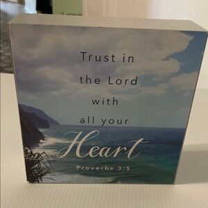 Inspirational table top Art with Ocean View